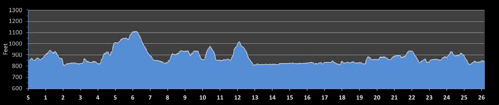 Adirondack Marathon Elevation Profile