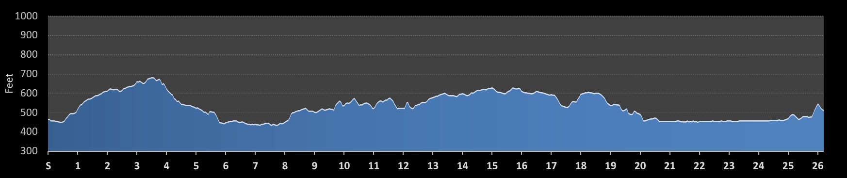 Austin Marathon Elevation Profile