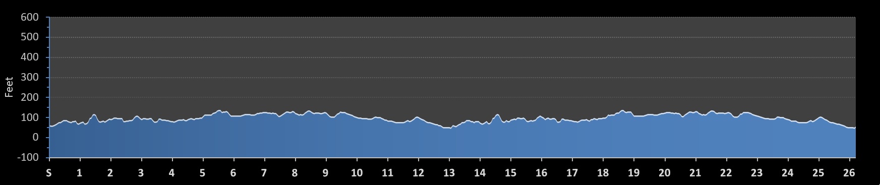 LOCO Marathon Elevation Profile