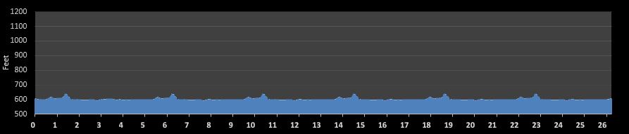 Millennium Meadows Marathon Elevation Profile