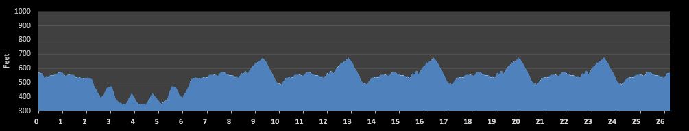 Roxbury Marathon Elevation Profile